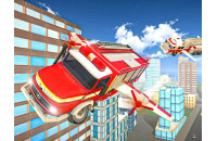 Play Flying Fire Truck Driving Sim now!